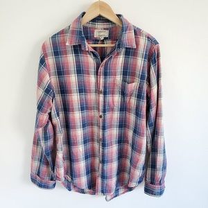 Western Button up Flannel Plaid Shirt